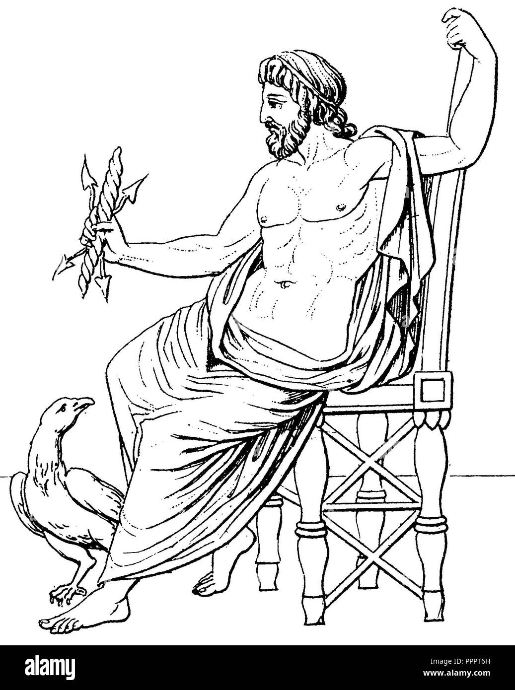 Jupiter. Gott der klassischen Antike. Stockfoto