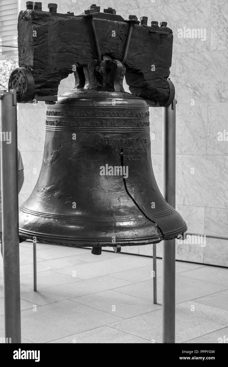 Liberty Bell ist ein Symbol der amerikanischen Unabhängigkeit Stockfoto