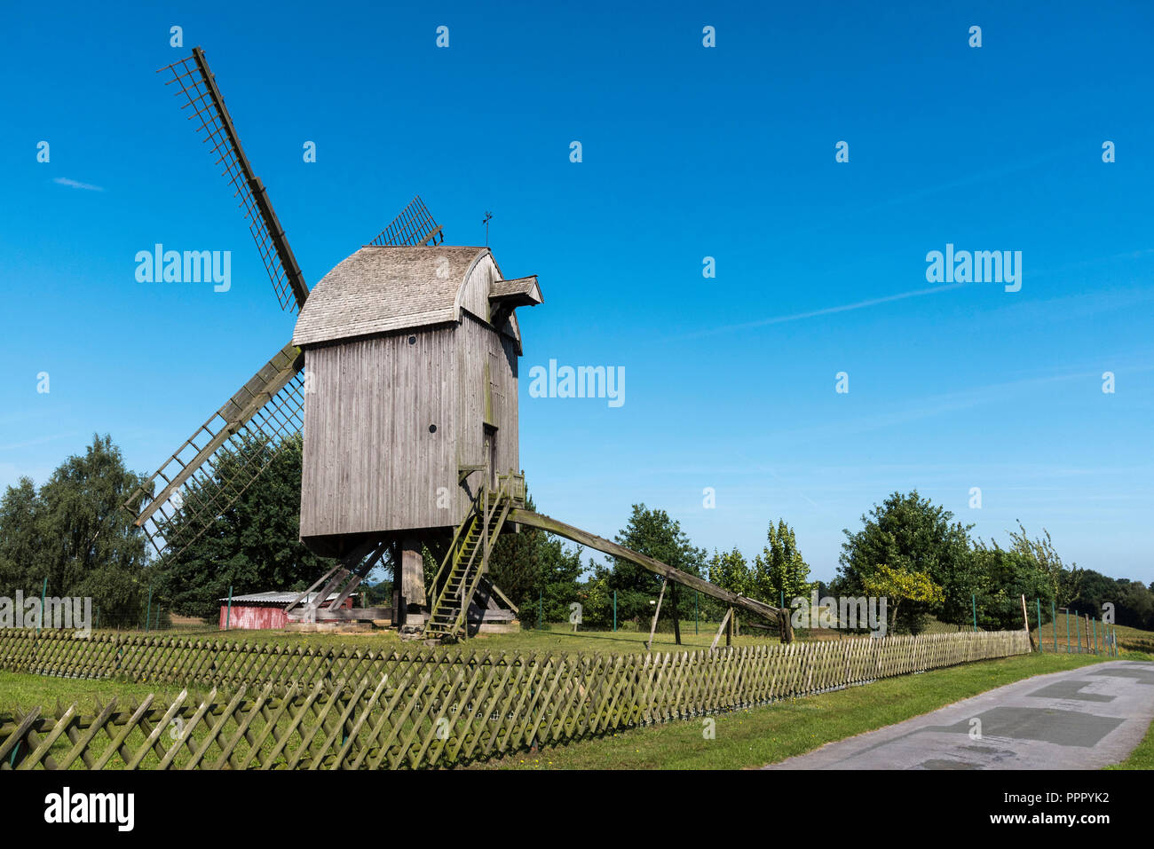 Post Mühle, Mühle, Neuenknick, Petershagen, Minden-Luebbecke, Ostwestfalen-Lippe, Nordrhein-Westfalen, Deutschland Stockfoto