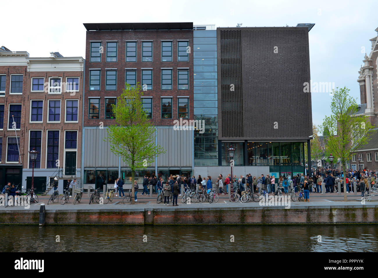 Anne-Frank-Haus, Prinsengracht, Amsterdam, Niederlande Stockfoto