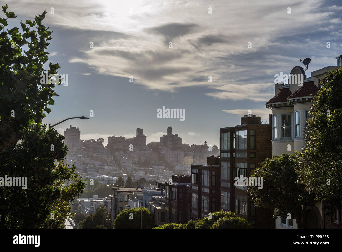 San Francisco liegt an der Westküste der USA im Bundesstaat Kalifornien Stockfoto