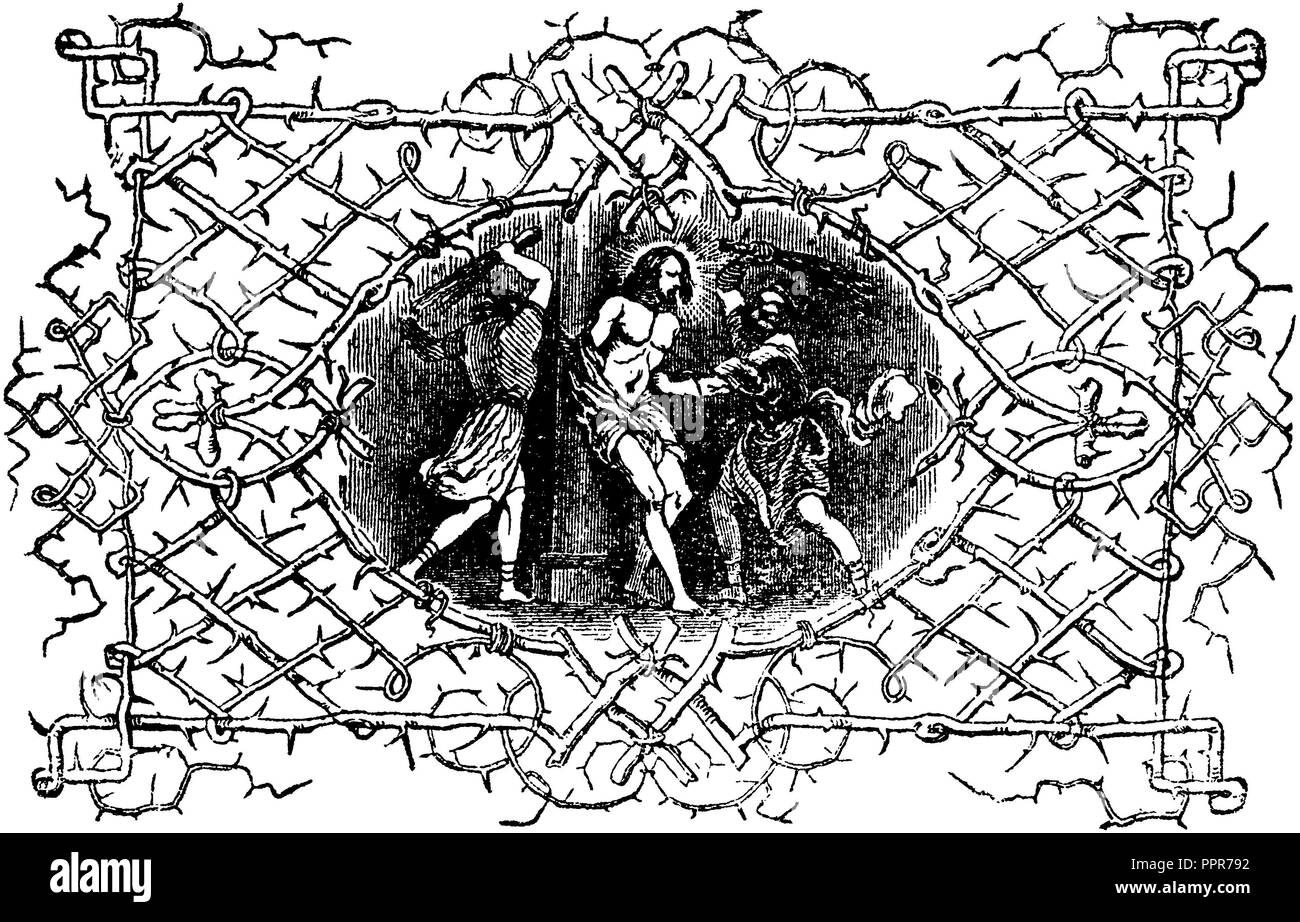Vignette: Jesus Christus ist der Gegeißelt, 1863 Stockfoto
