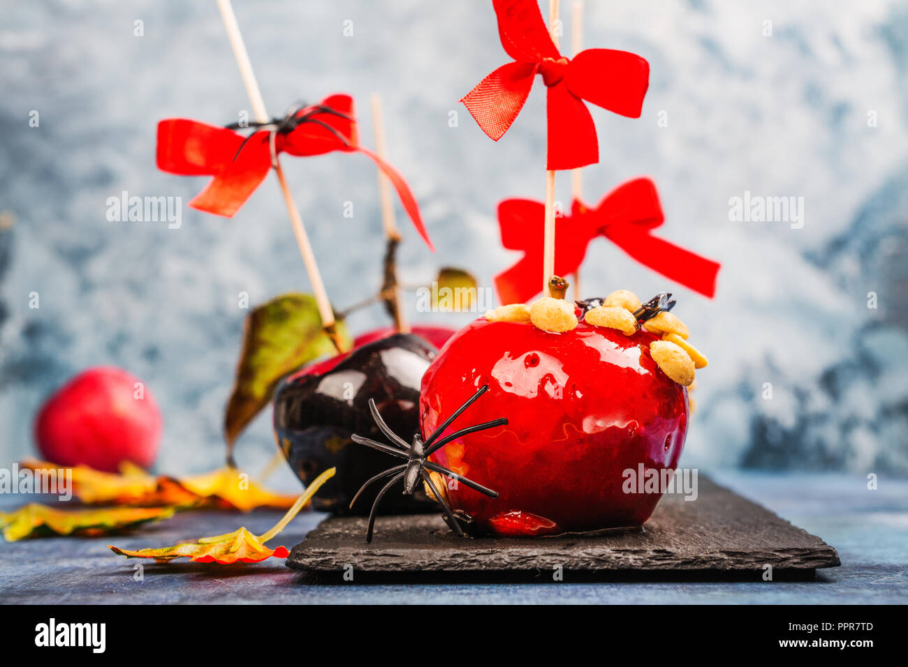 Karamellisierten candy Äpfel Stockfoto