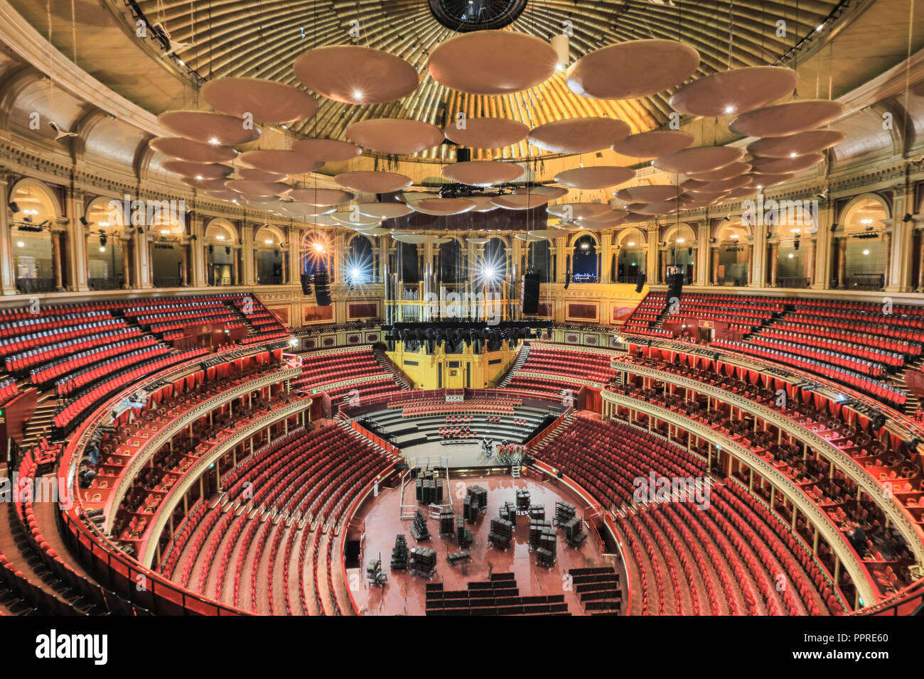 Die Royal Albert Hall, das Innere Gebäude Architektur von leeren ...