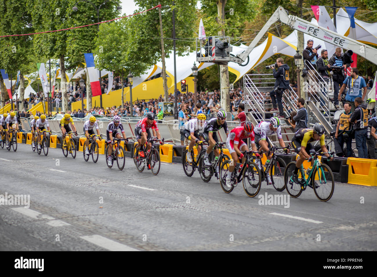 Tour de France 2017 Champs-Elysees Stockfoto