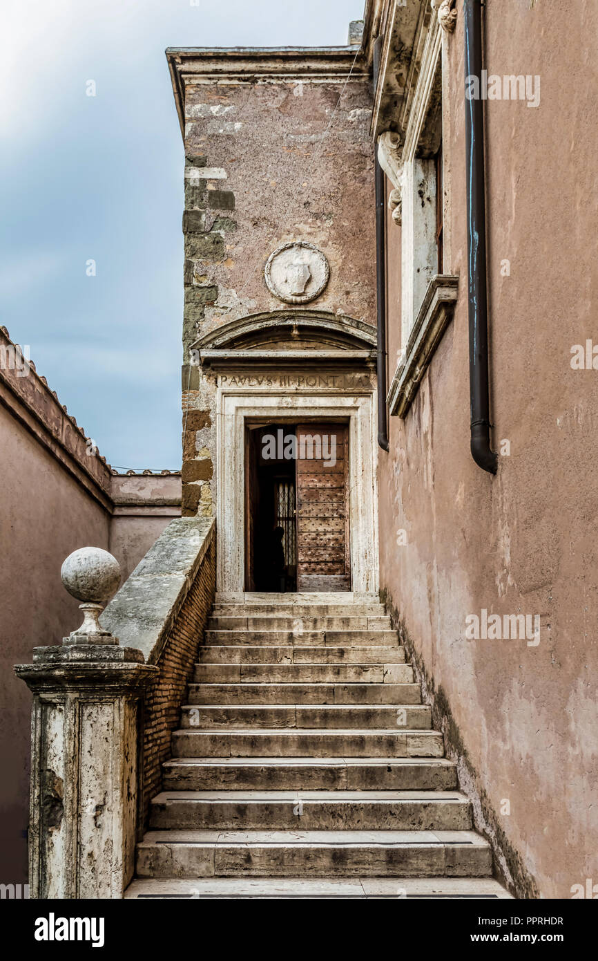 Treppen in Castel Sant'Angelo Stockfoto