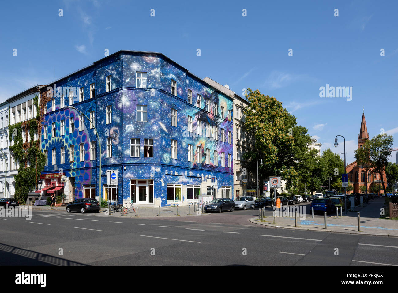 Berlin. Deutschland. Street Art auf, Schöneberg Bülowstraße. Stockfoto