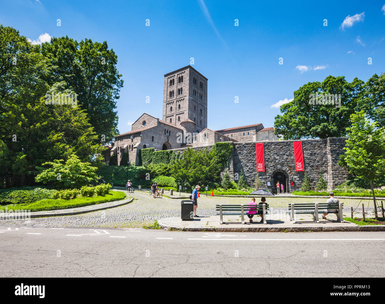 Die Kreuzgänge, Museum in Fort Tryon Park in Washington Heights Stockfoto