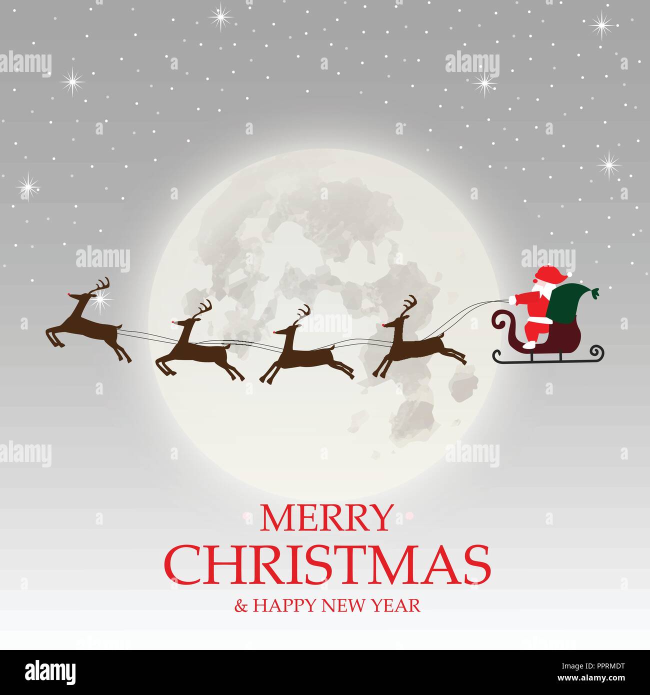 Frohes Neues Jahr und Frohe Weihnachten Hintergrund Stock Vektor