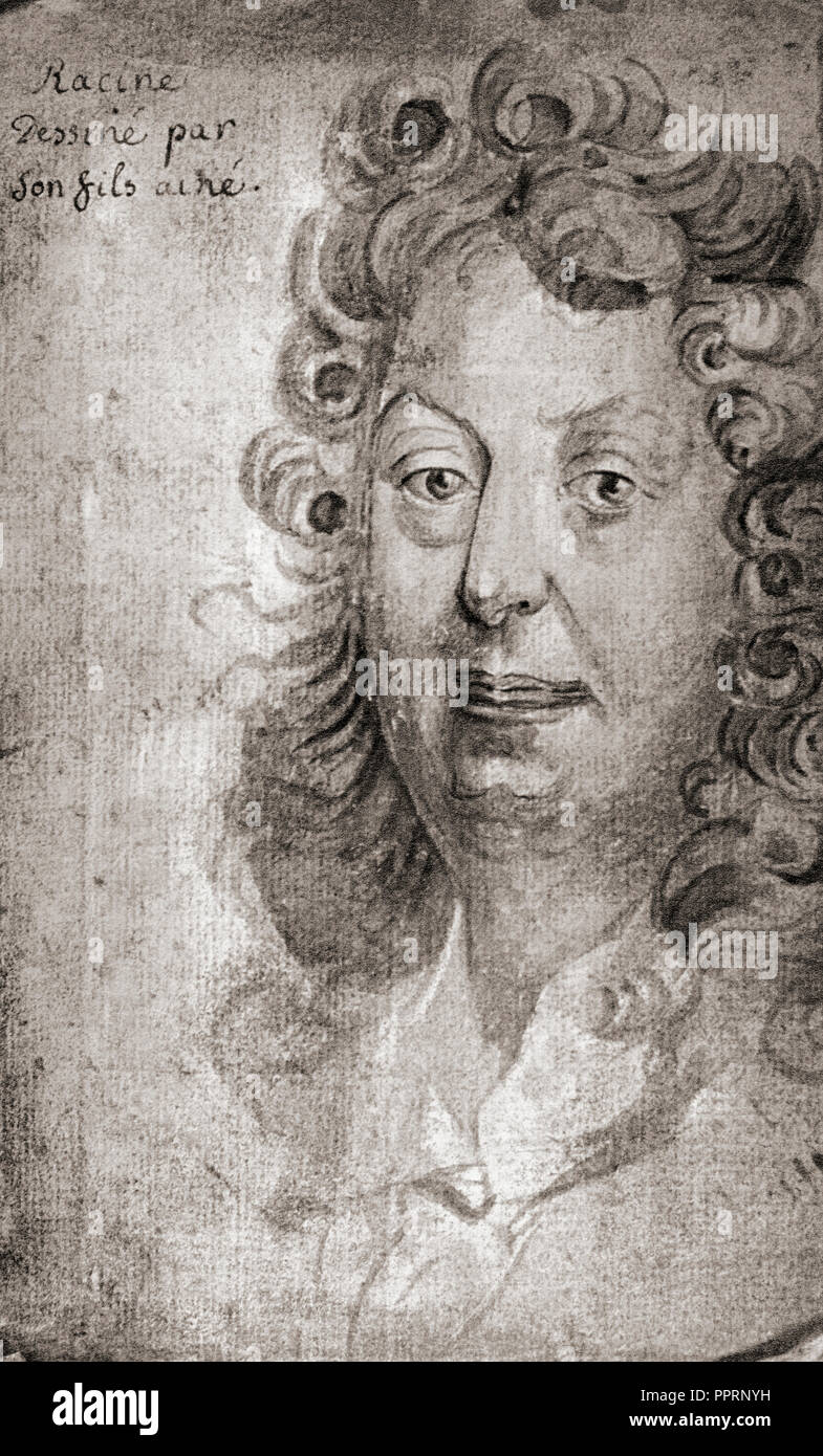 Jean Racine, getauft Jean-Baptiste Racine, 1639 - 1699. Der französische Dramatiker. Stockfoto