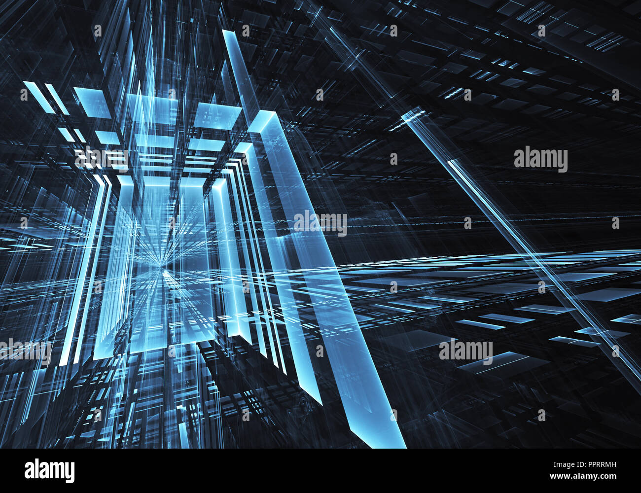 Computer generiert abstrakte tehnology Bild. Dreidimensionale 3D-Fraktale, Textur Stockfoto