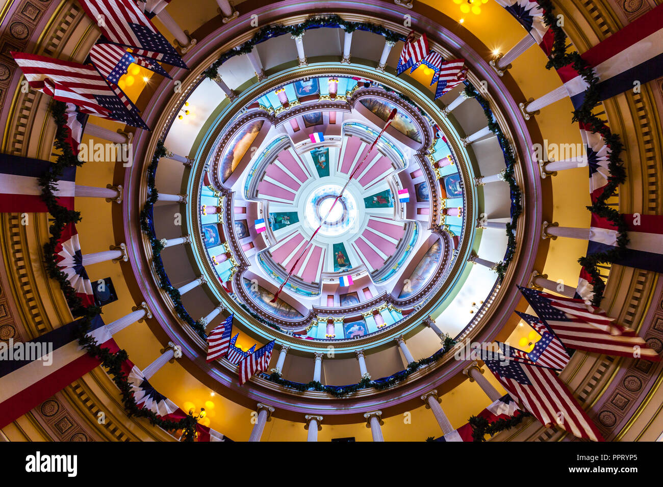 ST. LOUIS, MO, USA - 9. Juli 2018 - Ansicht der Rotunde im Alten Gerichtsgebäude in St. Louis, Missouri Stockfoto