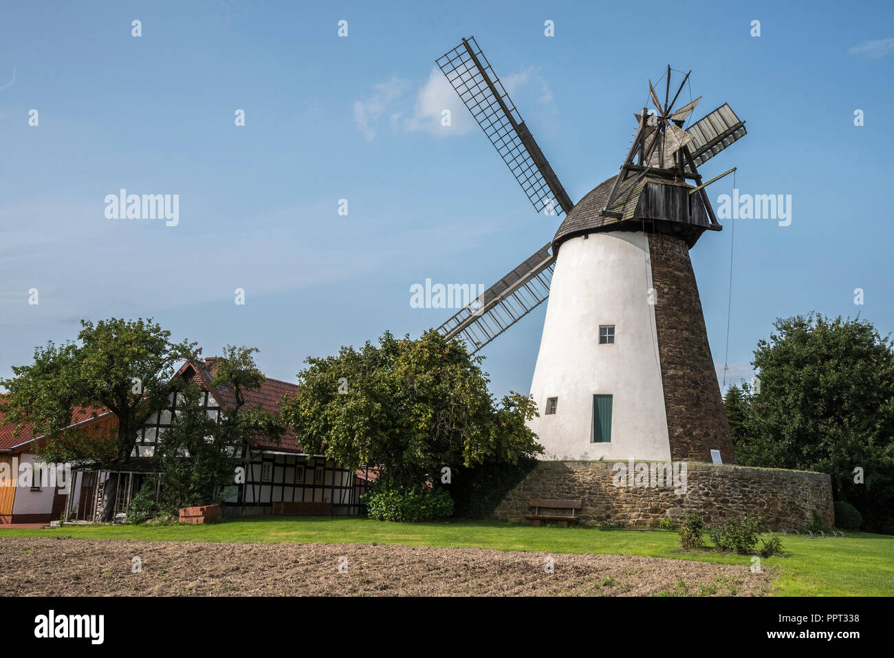 Wind Mill, Eickhorst, Minden-Luebbecke, Ostwestfalen-Lippe, Nordrhein-Westfalen, Deutschland Stockfoto