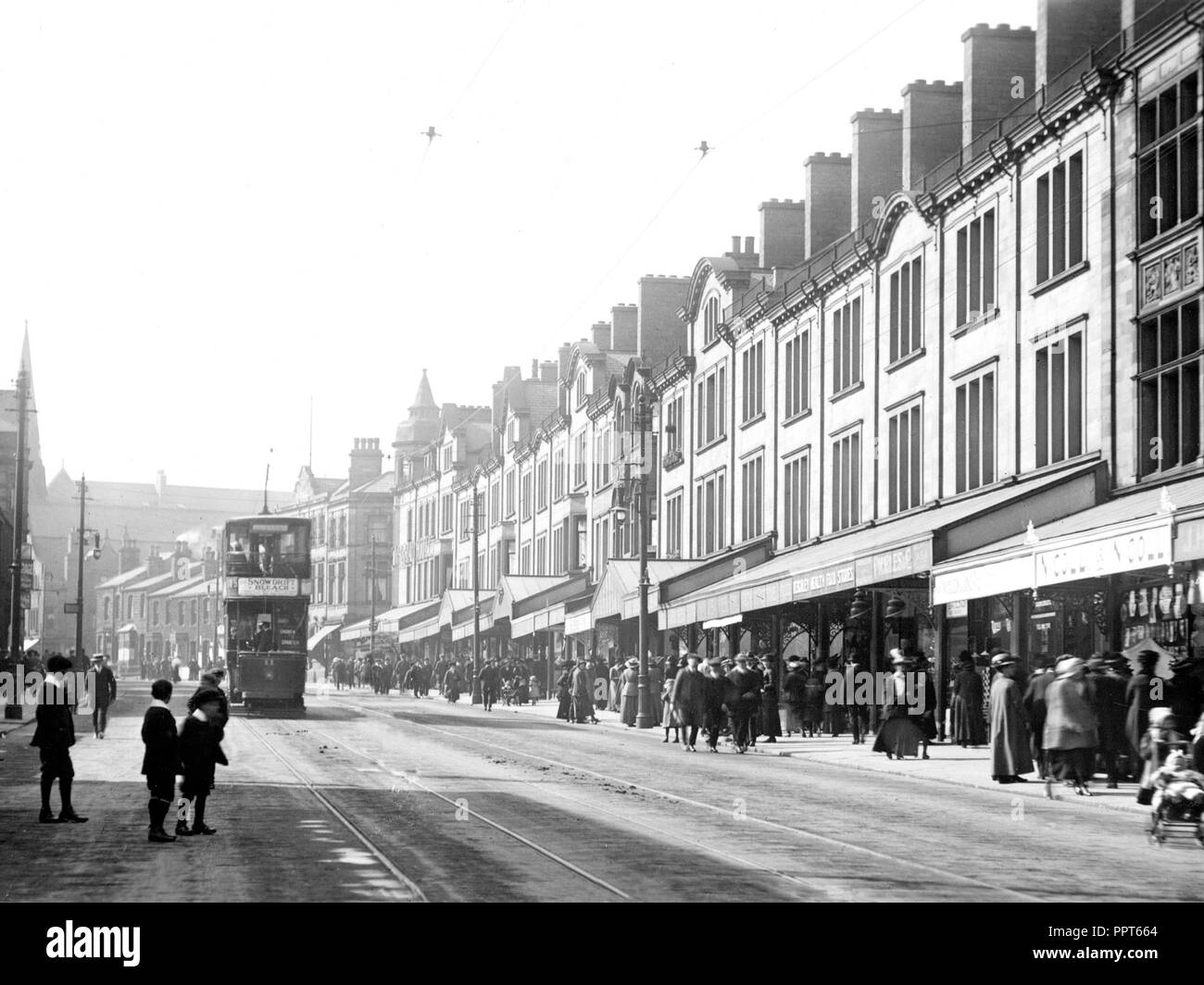 Cavendish Street, Keighley Anfang der 1900er Jahre Stockfoto