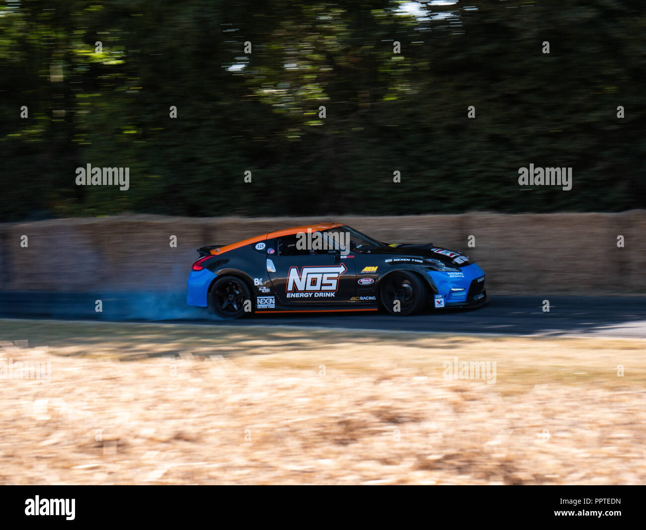 Drift Auto in Goodwood Festival der Geschwindigkeit 2018. Stockfoto