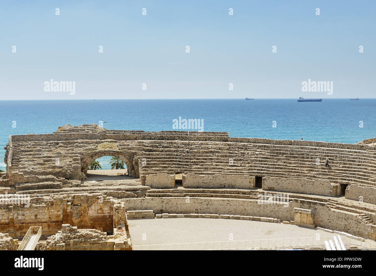 Amphitheater in Tarragona, Spanien, Katalonien Stockfoto