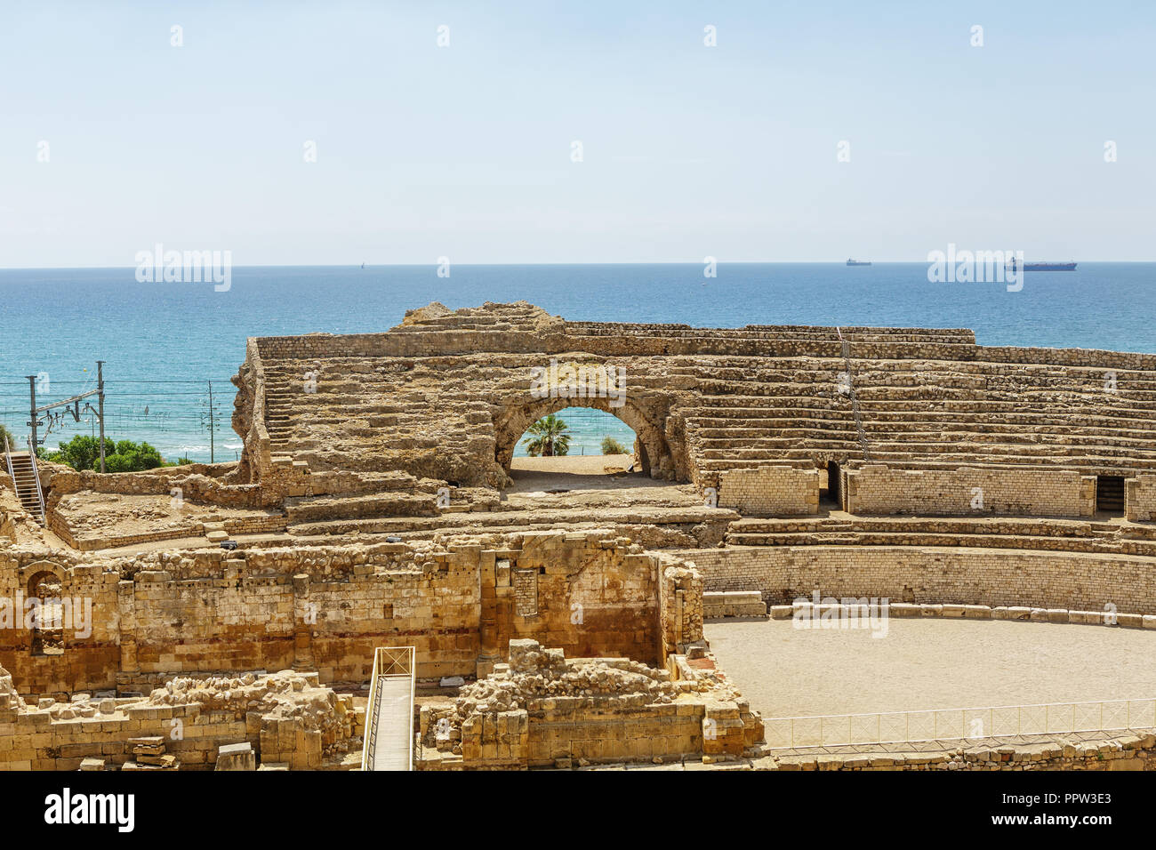 Amphitheater in Tarragona, Spanien, Katalonien Stockfoto