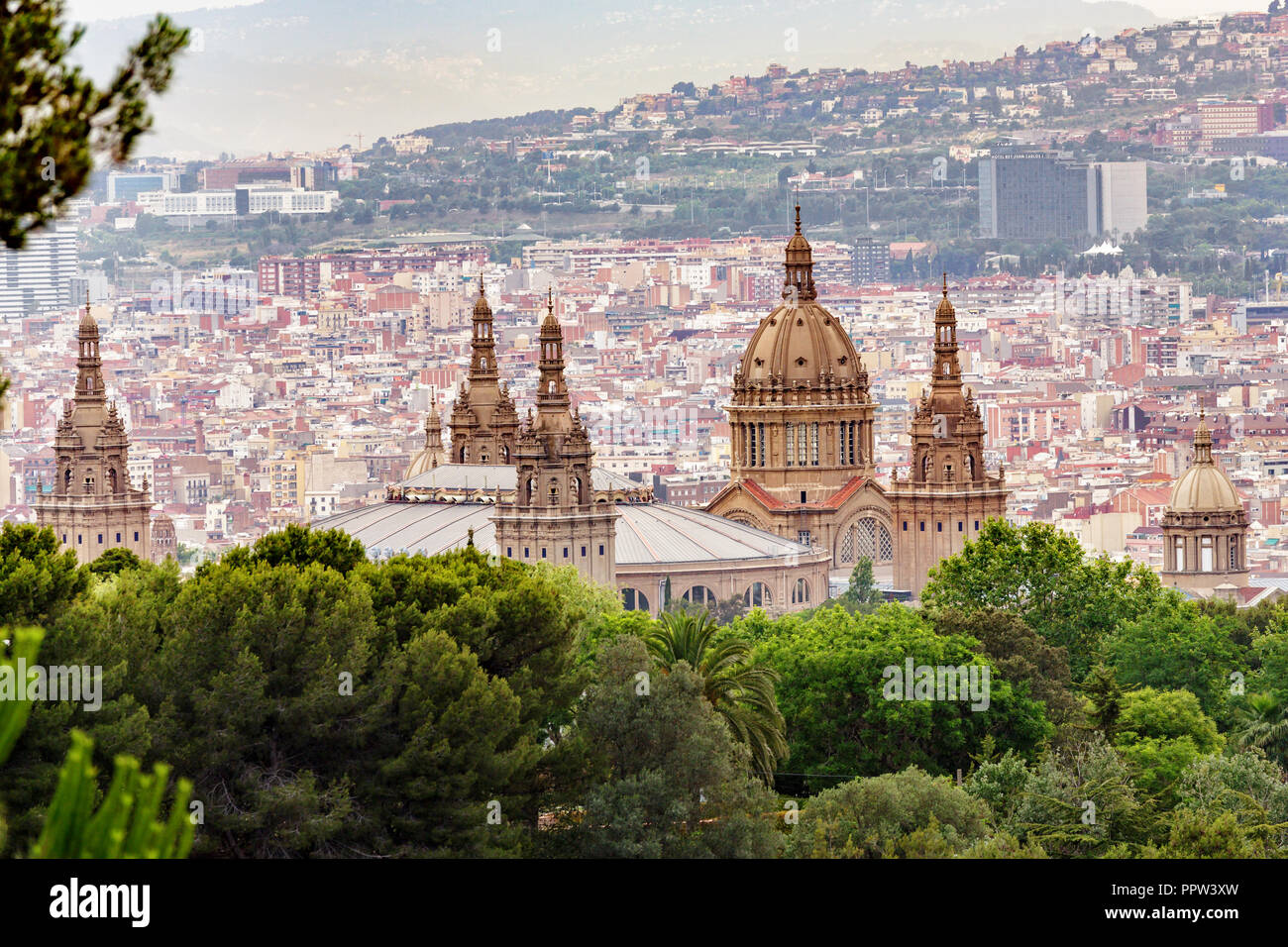 Luftaufnahme von Barcelona, Spanien Stockfoto
