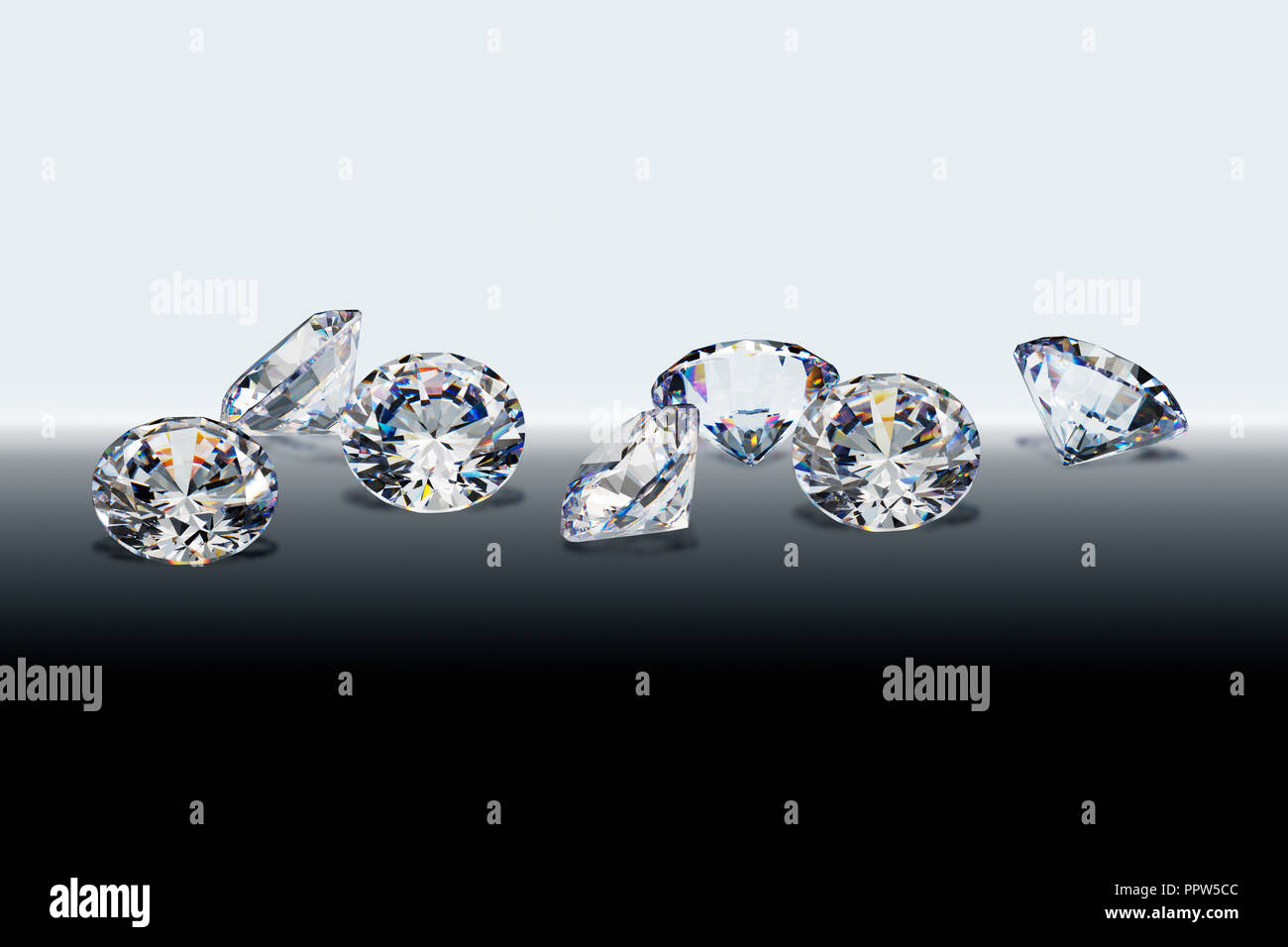 Brillante Runde Diamant Edelstein Edelstein Stockfoto