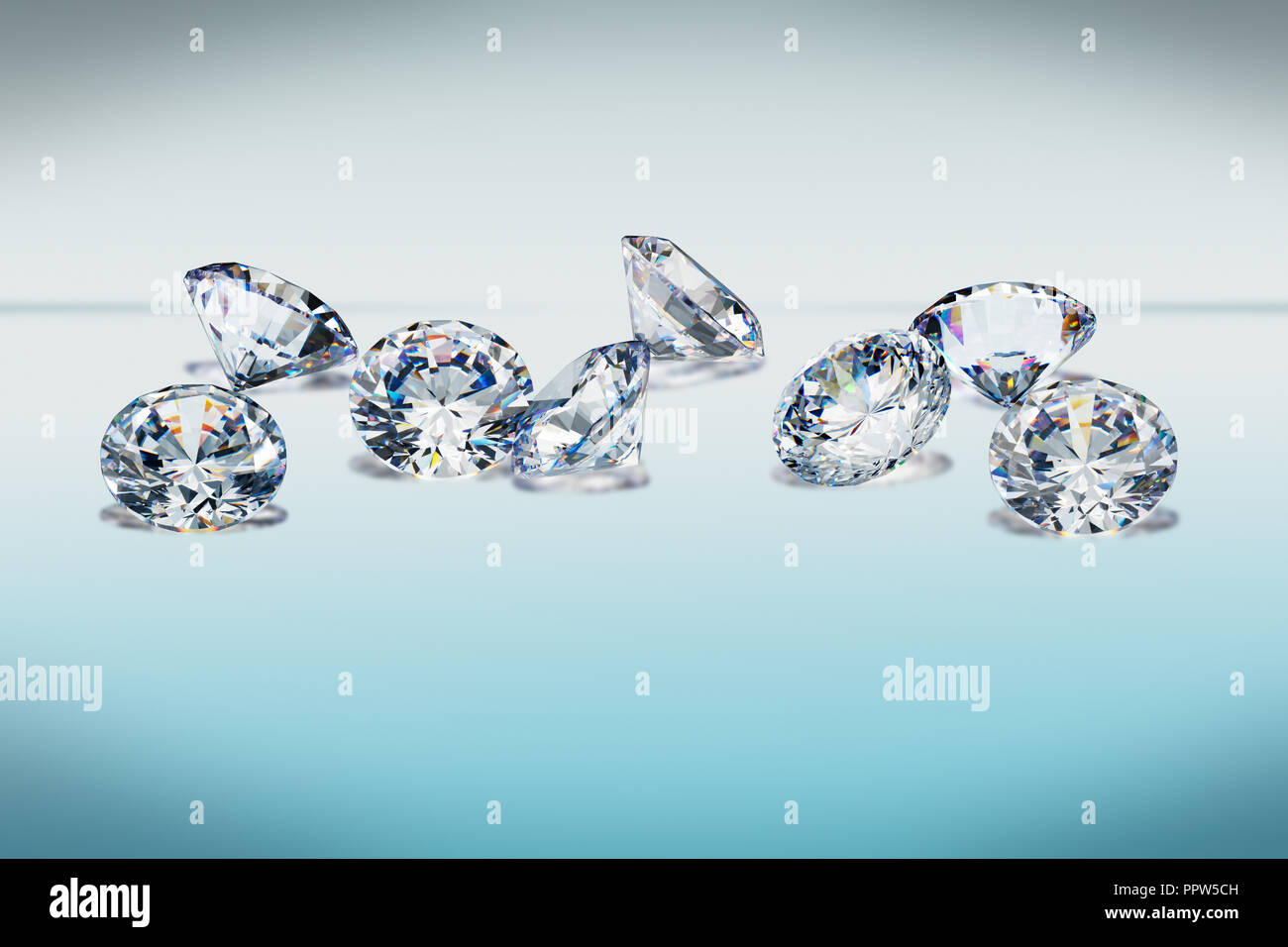 Brillante Runde Diamant Edelstein Edelstein, Stockfoto
