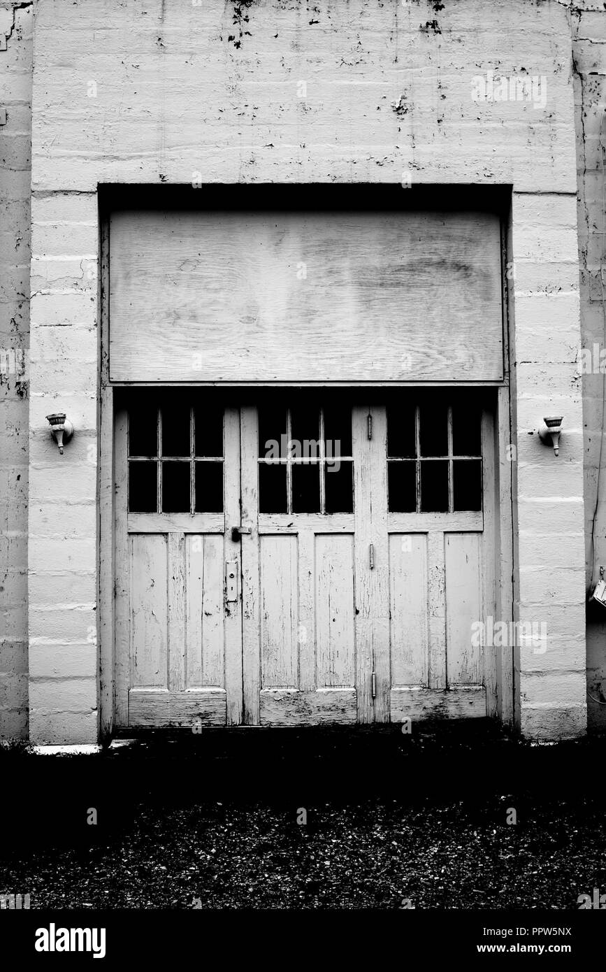 Schwarze und weiße Tür Vermont Stockfoto