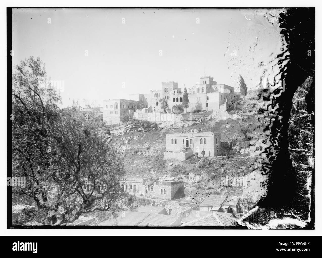 Britische anwendungsweg (d. h., augenärztliche) Krankenhaus, Jerusalem, 1918 Stockfoto
