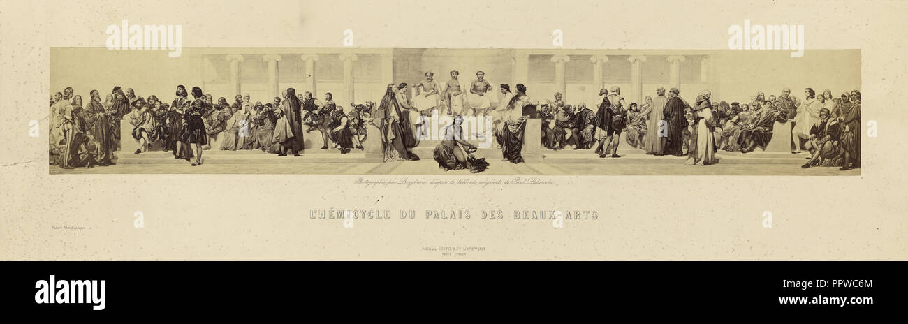 L'Hémicycle du Palais des Beaux-Arts von Paul Delaroche; Goupil & Cie., Französisch, Aktiv, 1839-1860, Paris, Frankreich; 1858 Stockfoto