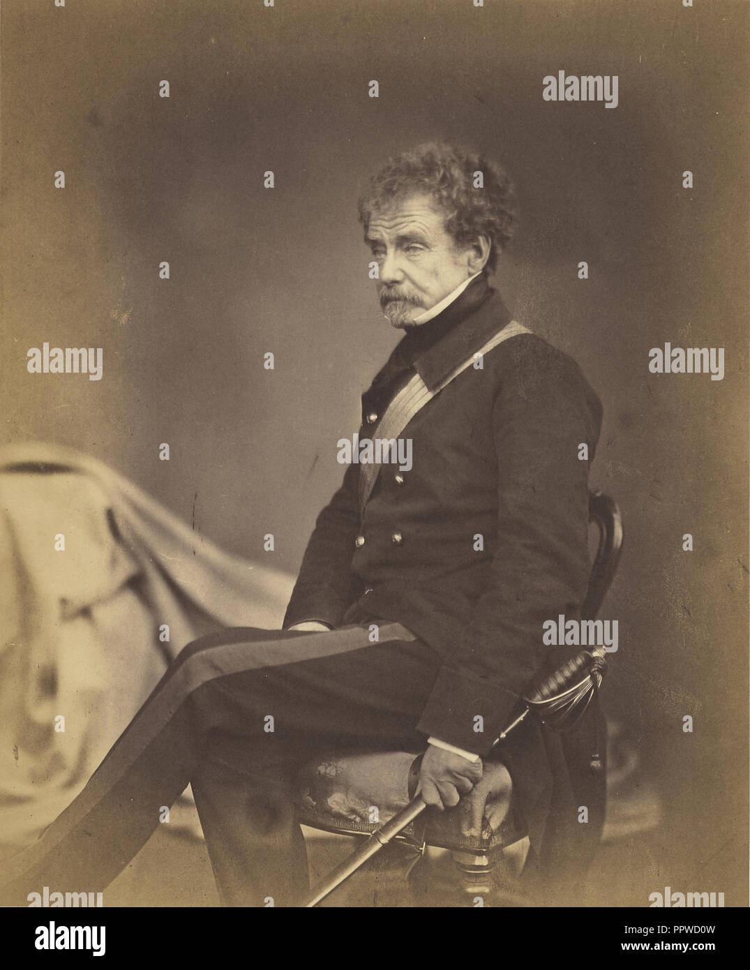 Generalleutnant Sir Colin Campbell, G. C. B; Roger Fenton, Englisch, 1819-1869, 1855; 25. März 1856 veröffentlicht; gesalzen Papier drucken Stockfoto