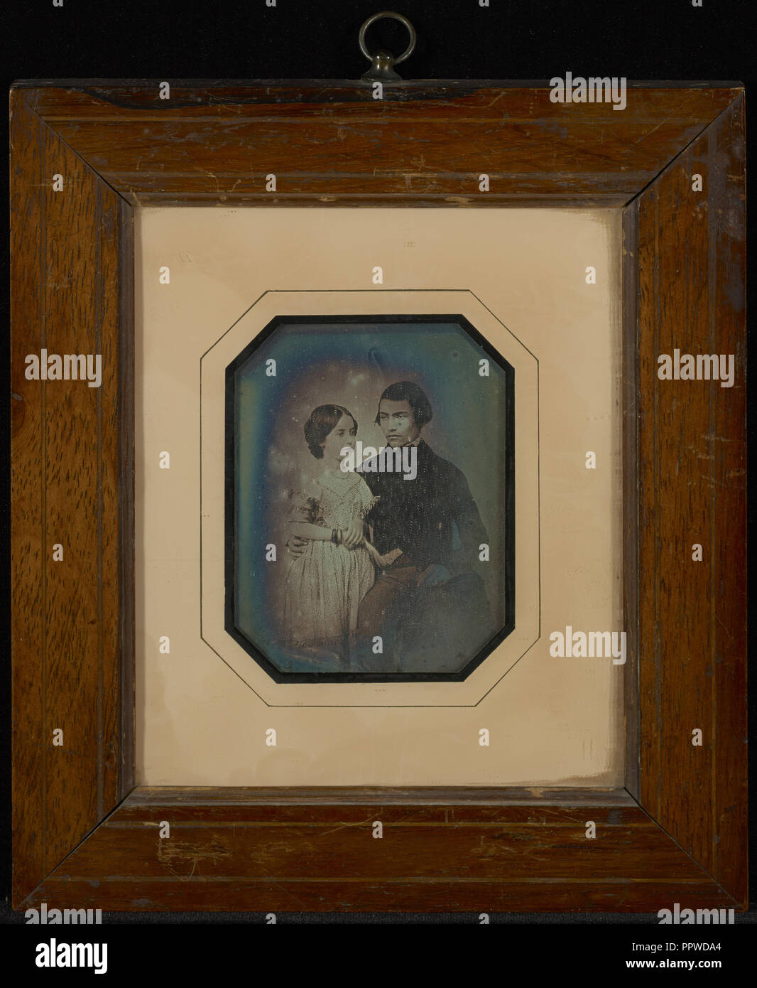 Portrait von Charlotte und Nicolas Loque; - Paymal Lerebours Nöel-Marie, Französisch, 1807 - 1873, 12. November 1846; Daguerreotypie Stockfoto