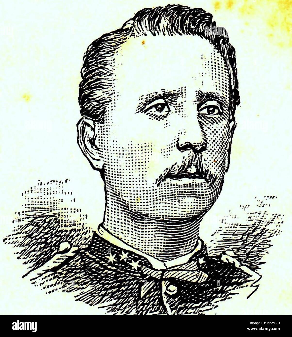 Botter, LF. Kapitein Inf. 10. Dezember 1843-24 november 1882 tgv verwondingen bij tocht naar Moenloe. Stockfoto