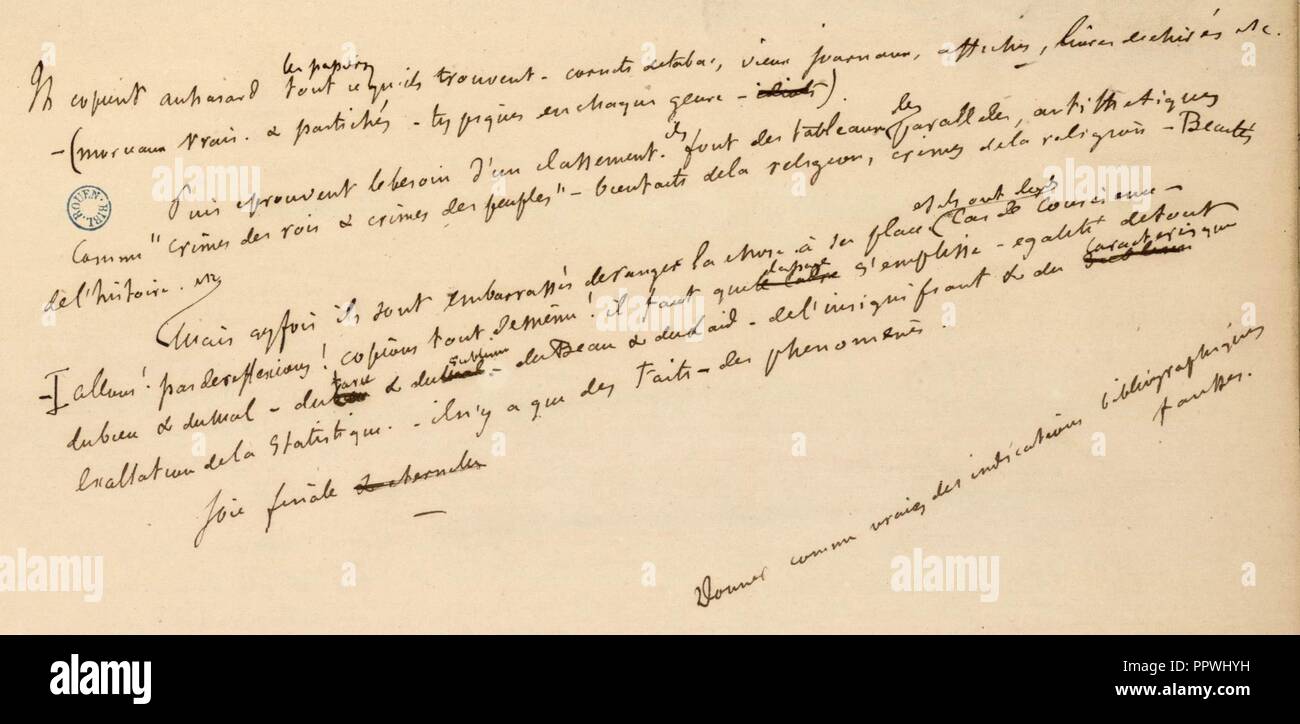 Bouvard et Pécuchet Plan folio 5. Stockfoto