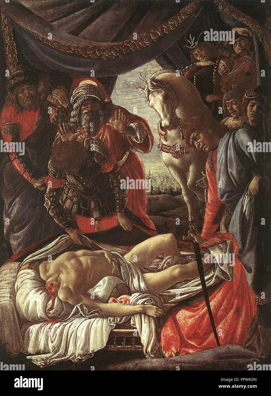 Botticelli - Descoberta do Corpo de Holofernes. Stockfoto