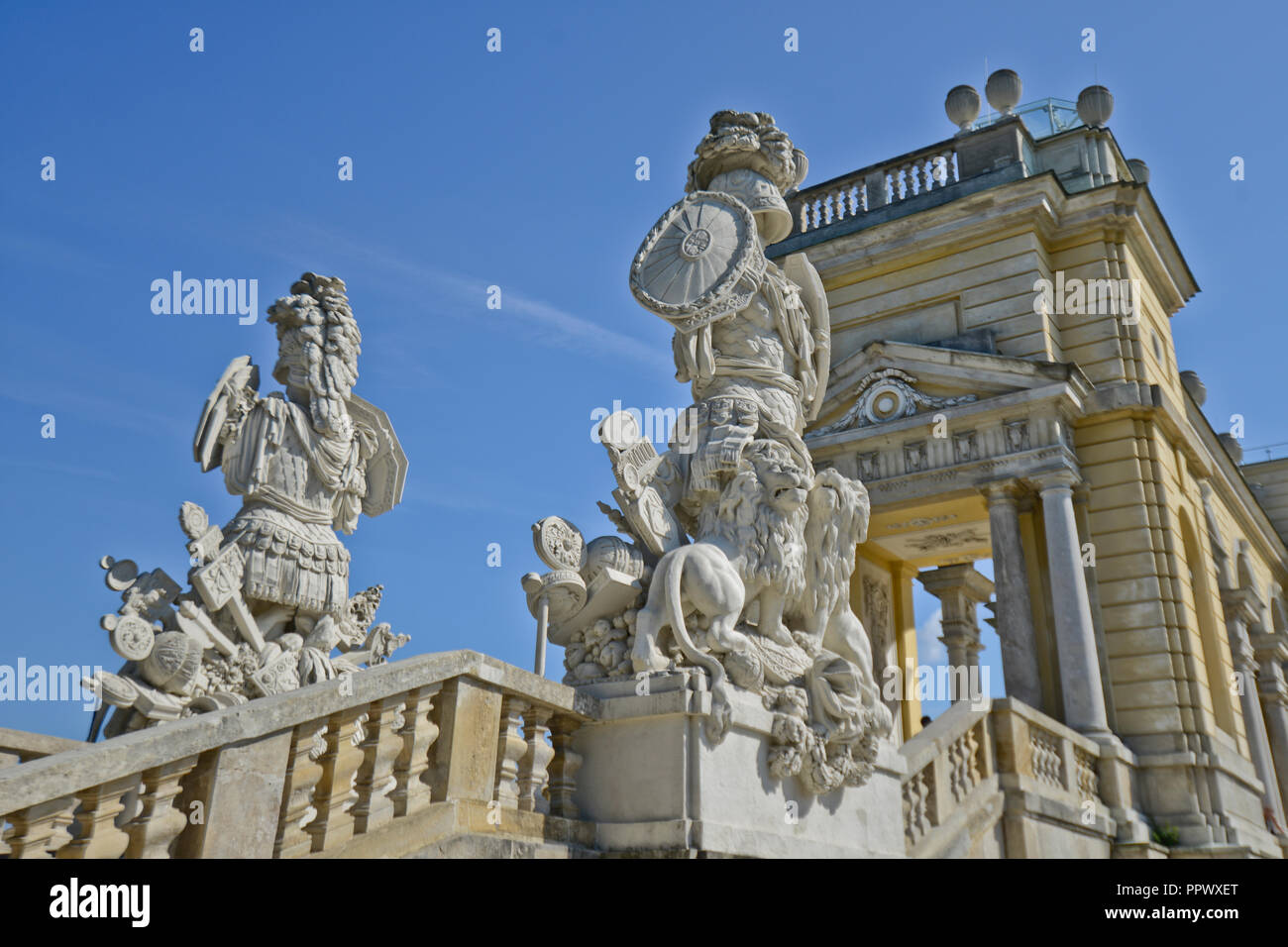 Schloss Schönbrunn, die Gloriette. Wien, Österreich Stockfoto