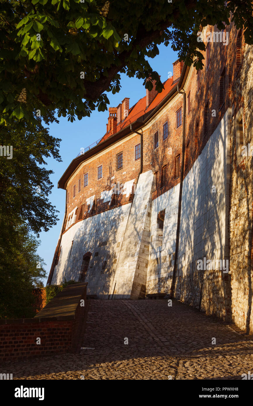 Krakau, Polen: Außenwände der Unesco auf Wawel Wawel. Stockfoto