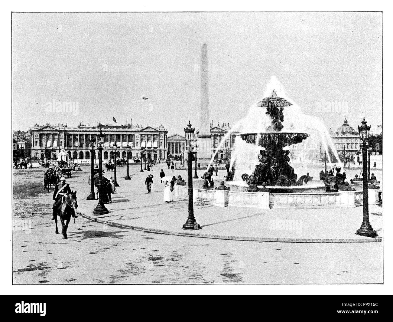 Place de la Concorde in Paris, 1904 Stockfoto