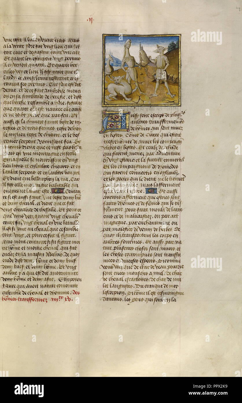 Hybriden; Gent, Belgien; über 1475; Tempera Farben, Blattgold und Gold Farbe auf Pergament; Blatt: 43,8 x 30,5 cm Stockfoto