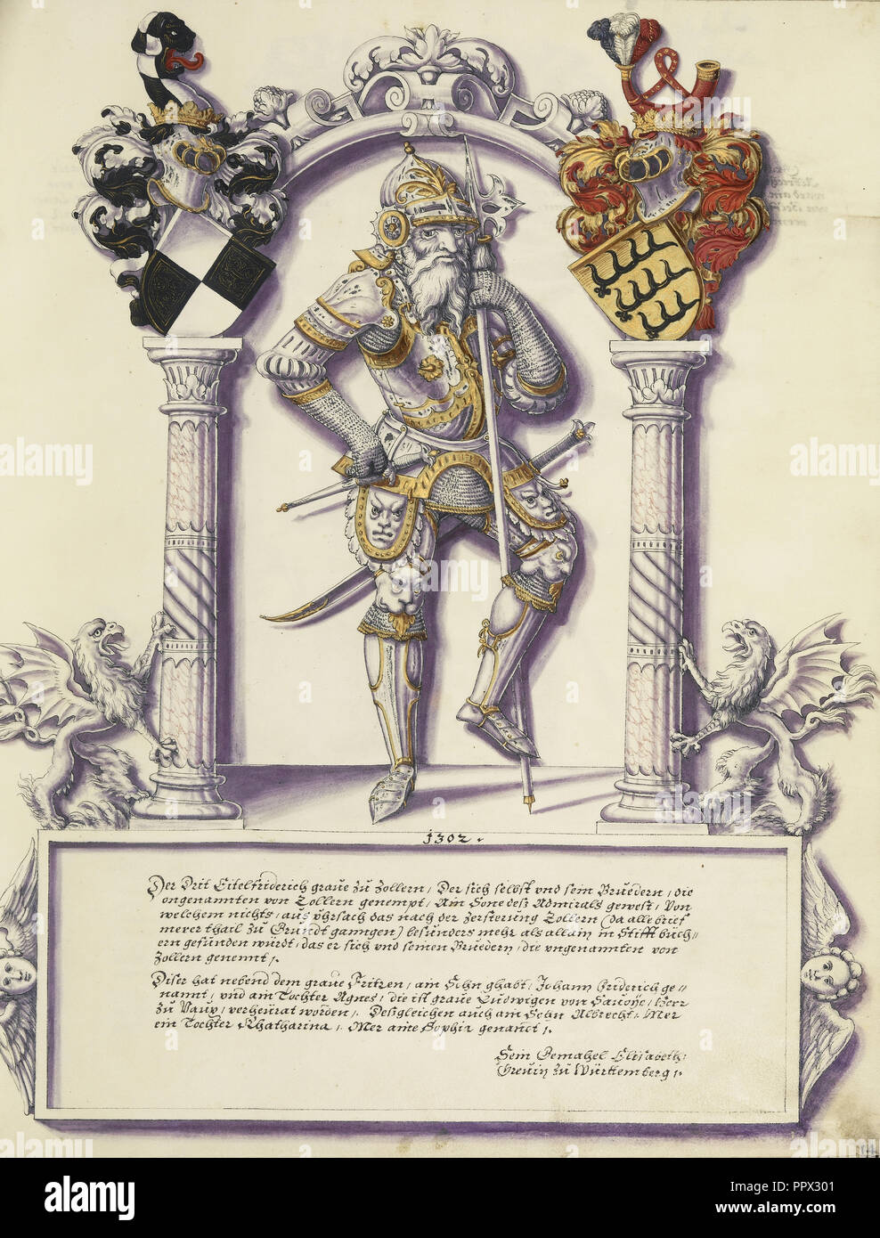 Eitelfriedrich III Hohenzollern; Jörg Ziegler, Deutsch, Anfang des 16. Jahrhunderts - 1574,1577, Augsburg, wahrscheinlich, Deutschland; über 1572 Stockfoto