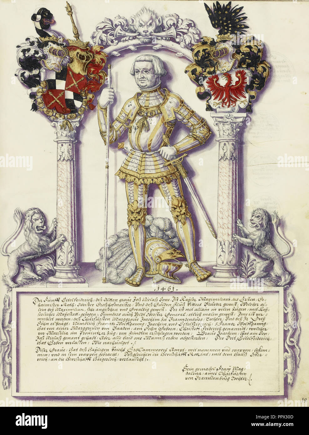 Eitelfriedrich V Hohenzollern; Jörg Ziegler, Deutsch, Anfang des 16. Jahrhunderts - 1574,1577, Augsburg, wahrscheinlich, Deutschland; über 1572 Stockfoto