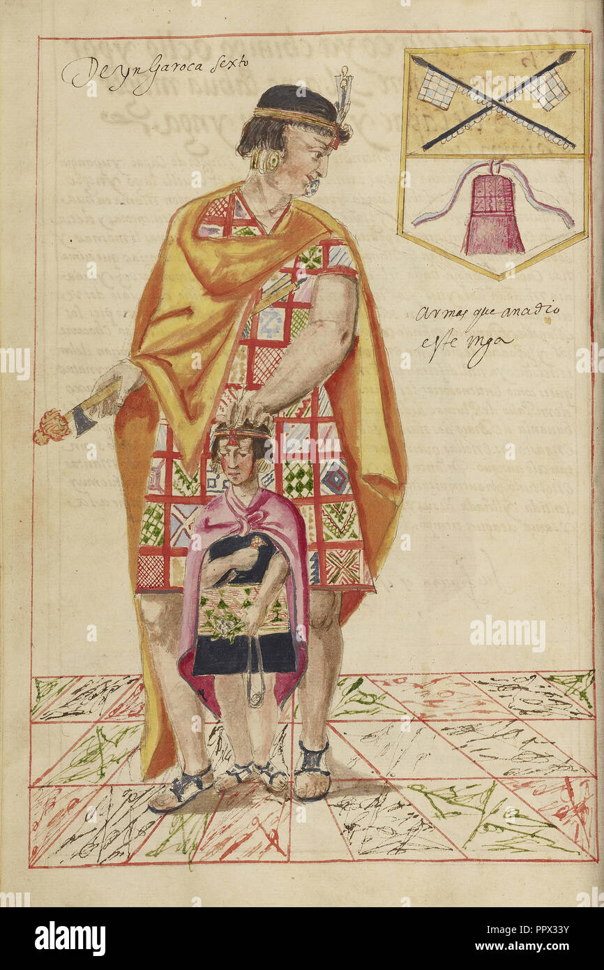 Inca Roca, La Plata, Bolivien; 1616 abgeschlossen; Frau Ludwig XIII 16, fol. 32 v Stockfoto