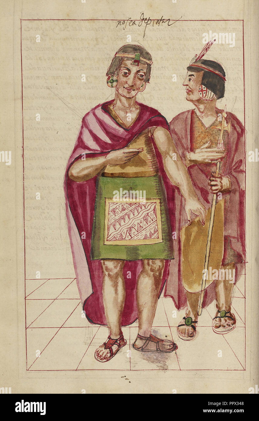 Pachacuti Inca Yupanqui und Capac Yupanqui; La Plata, Bolivien; 1616 abgeschlossen; Frau Ludwig XIII 16, fol. 42 v Stockfoto