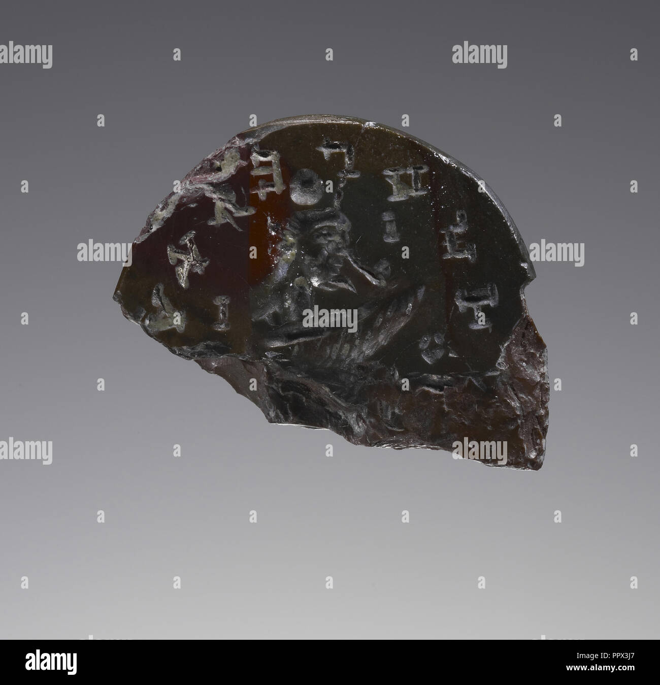 Fragmentarische Juwel; Römisches Reich; 3. Jahrhundert; Karneol, 2,5 cm, 1 in Stockfoto