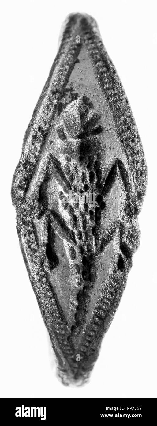 Ring; 2. Halbjahr 6. Jahrhundert B.C; Silber; 2,1 cm, 0,0029 kg, 13,16 in., 0.0064 lb Stockfoto
