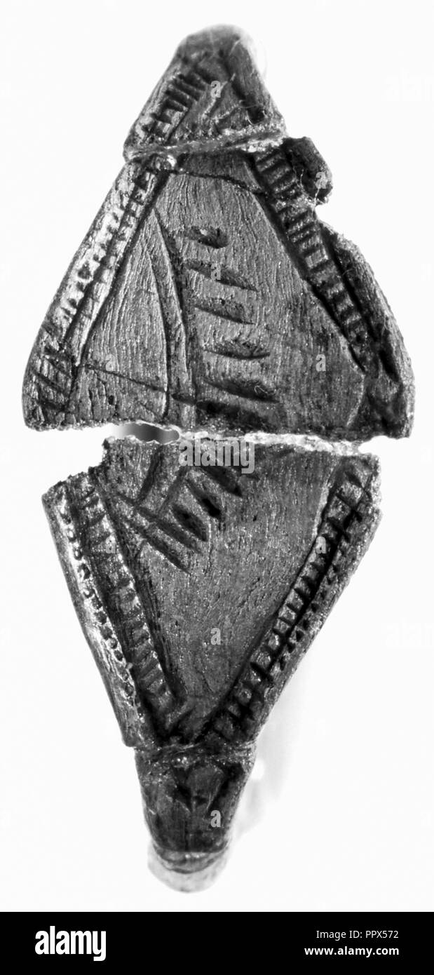 Ring; 2. Halbjahr 6. Jahrhundert B.C; Silber; 2,2 cm, 0.0027 kg, 7,8 in., 0,006 lb Stockfoto