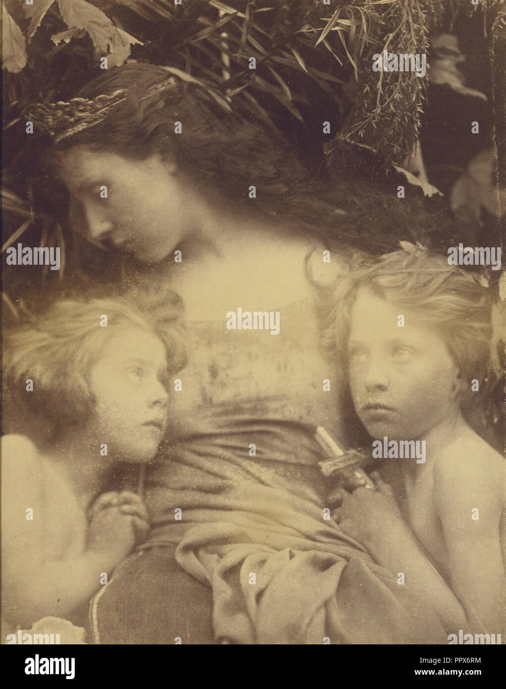 Une Sainte Famille, Heilige Familie, Julia Margaret Cameron, britischer, geboren in Indien, 1815-1879, Süßwasser, Isle of Wight Stockfoto