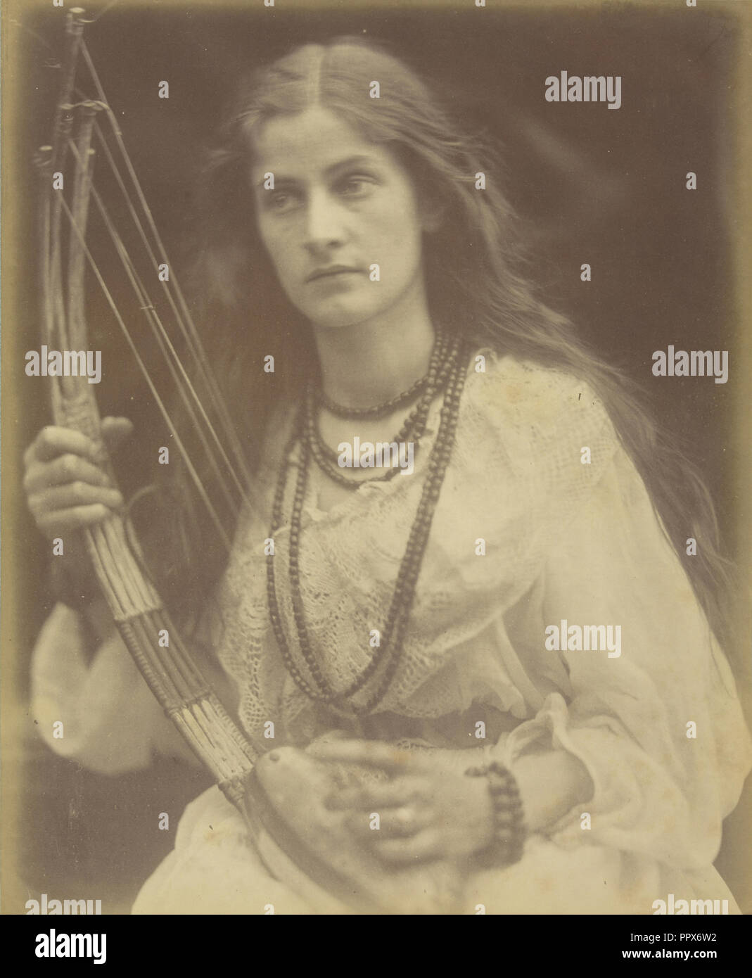O hark; Julia Margaret Cameron, britischer, geboren in Indien, 1815-1879, Süßwasser, Isle of Wight, England; 1875; Eiklar silber Stockfoto