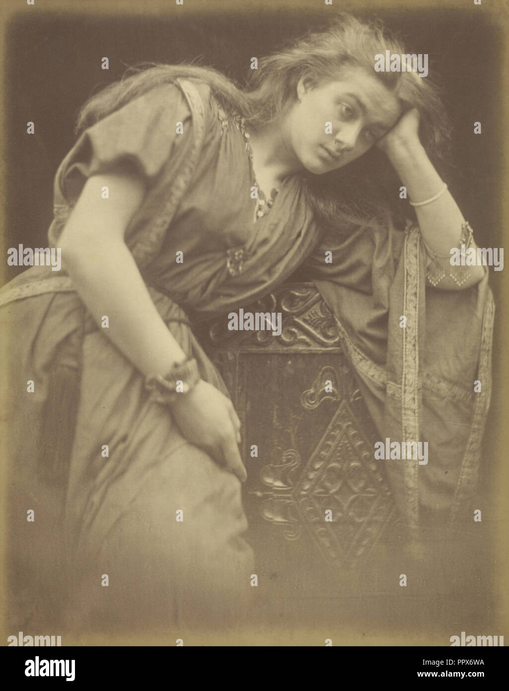 Mariana, sie sagte ich bin müde müde Ich würde, dass ich tot waren; Julia Margaret Cameron, britischer, geboren in Indien, 1815 - 1879 Stockfoto