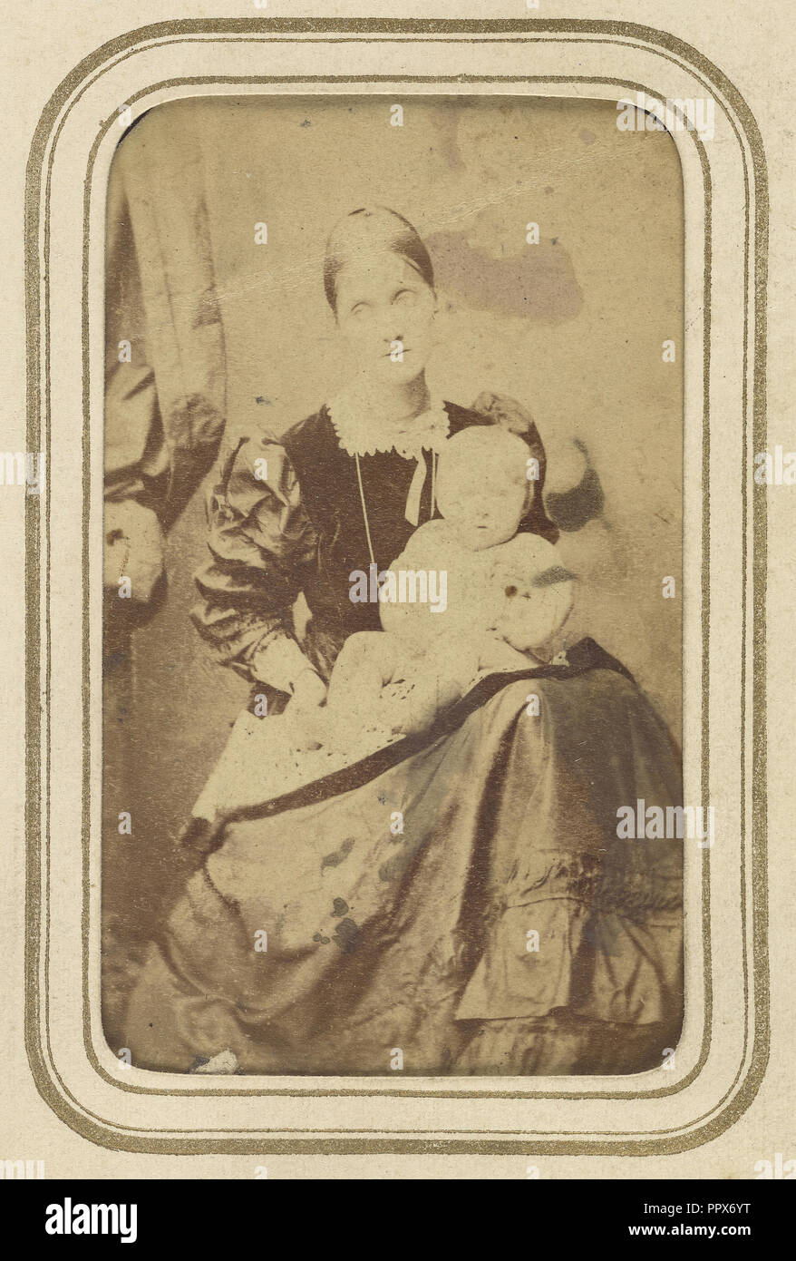 Frau Herbert Duckworth und Kind; 1865; Eiklar silber Drucken Stockfoto