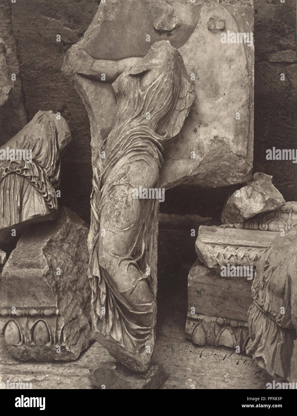 Linderung von Nike aus dem Tempel der Athena Nike, Athen; William J. Stillman, American, 1828 - 1901, 1869; Co2 drucken Stockfoto