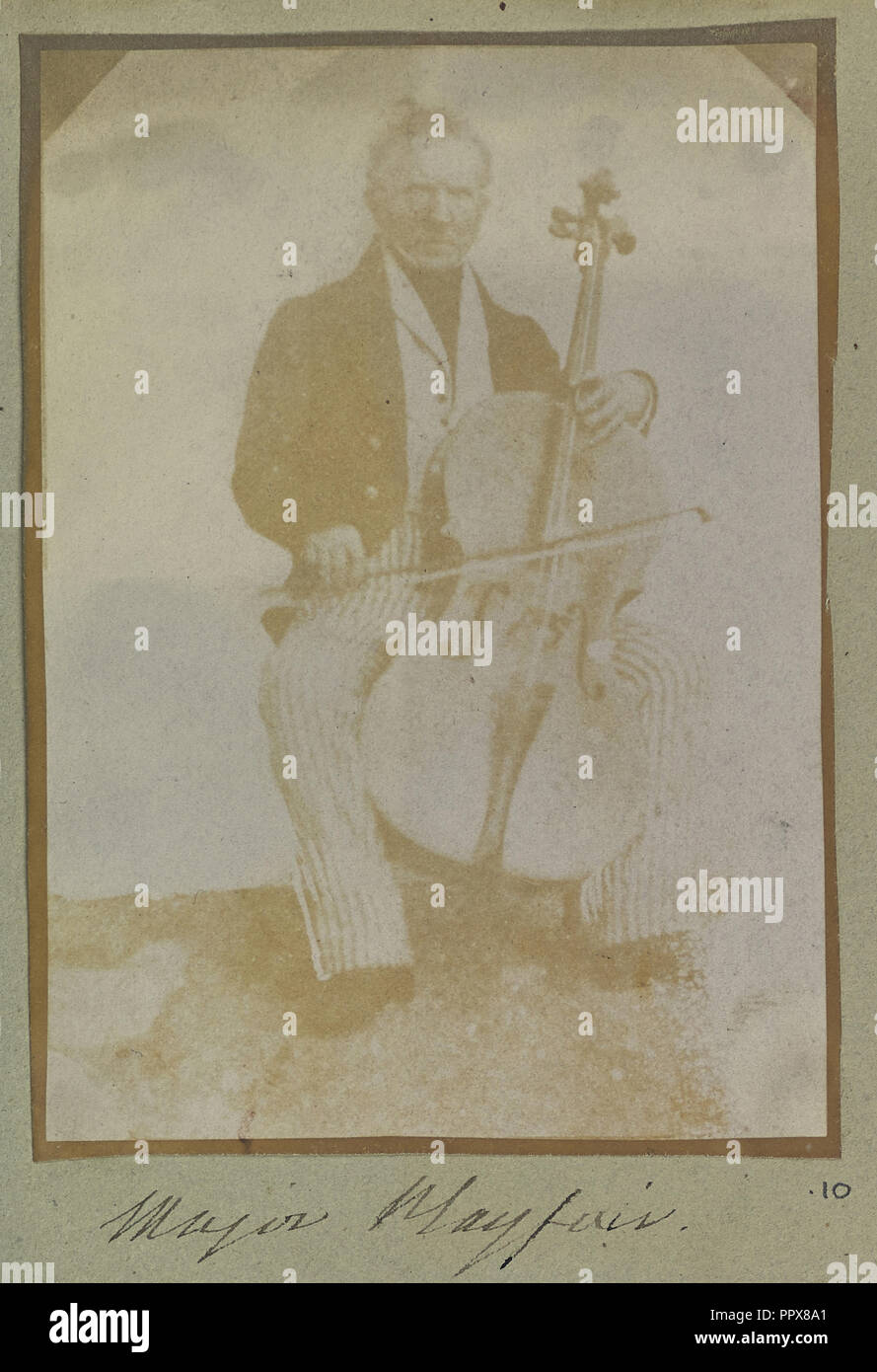 Major Hugh Lyon Playfair; Briten; 1842 - 1843; gesalzen Papier drucken sie aus einem Calotype negativ; 9,5 × 6,7 cm 3 3,4 x 2 5,8 in Stockfoto