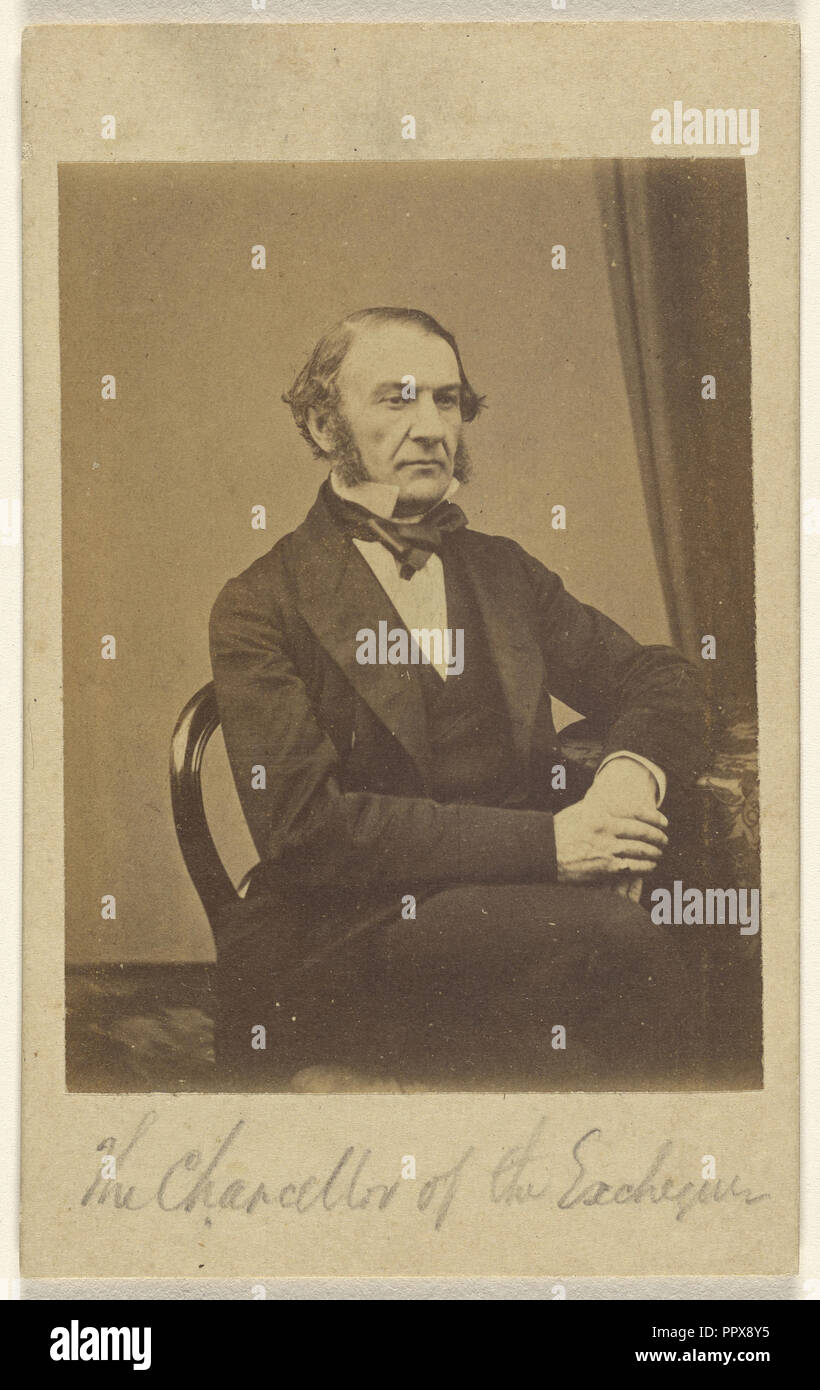 William Ewart Gladstone, der Schatzkanzler; London Stereoscopic Company, aktiv 1854 - 1890, 1860; Eiklar Stockfoto